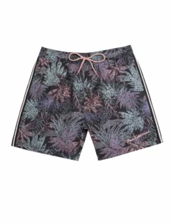 Men's La Concha Paisley Print Swim Short - Black/Blue/Soft Coral -clothing Shop l5 3526 bs bk mens la concha paisley print swim short black blue soft coral flatfront