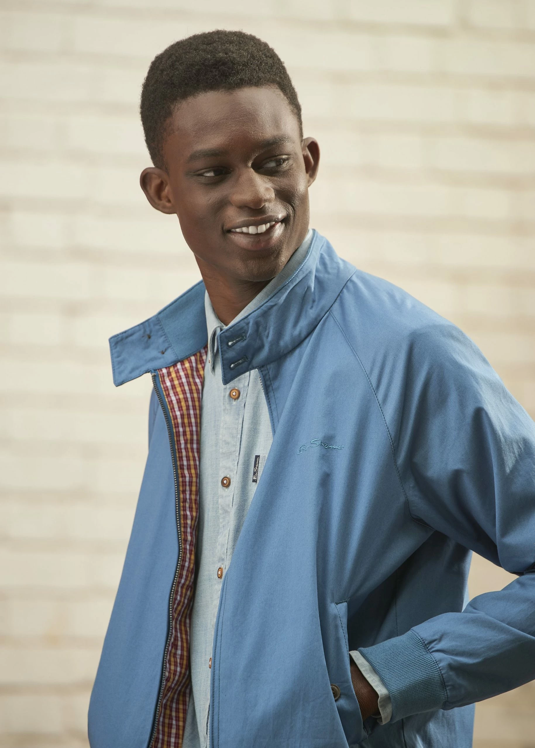Signature Harrington Jacket - Wedgewood Blue 2 Signature Harrington Jacket - Wedgewood Blue - Image 2