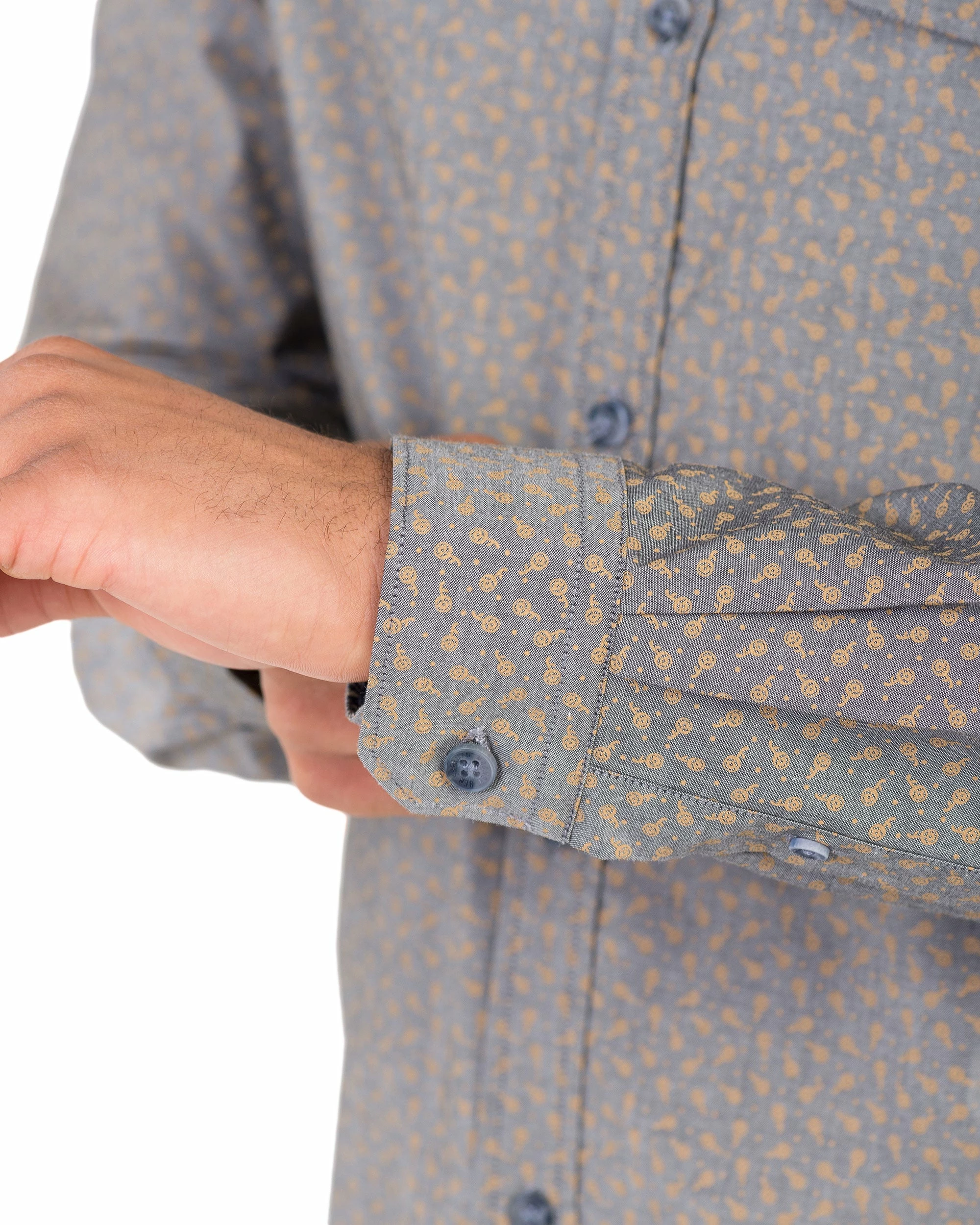 Long-Sleeve Chambray Tulip Shirt - Black 4 Long-Sleeve Chambray Tulip Shirt - Black - Image 4