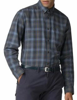 Long-Sleeve Heritage Check Shirt - Dark Green