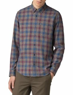 Long-Sleeve Heritage Check Shirt - Burnt Orange