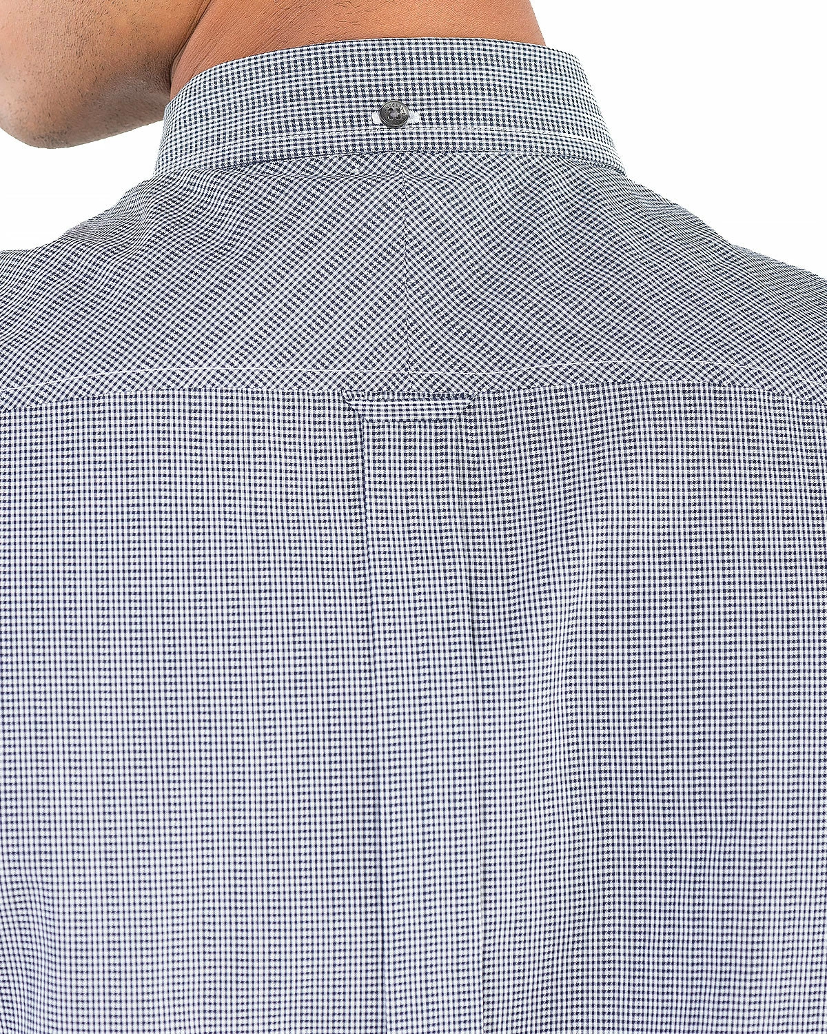 Long-Sleeve Stripe Gingham Shirt - Dark Navy 3 Long-Sleeve Stripe Gingham Shirt - Dark Navy - Image 3