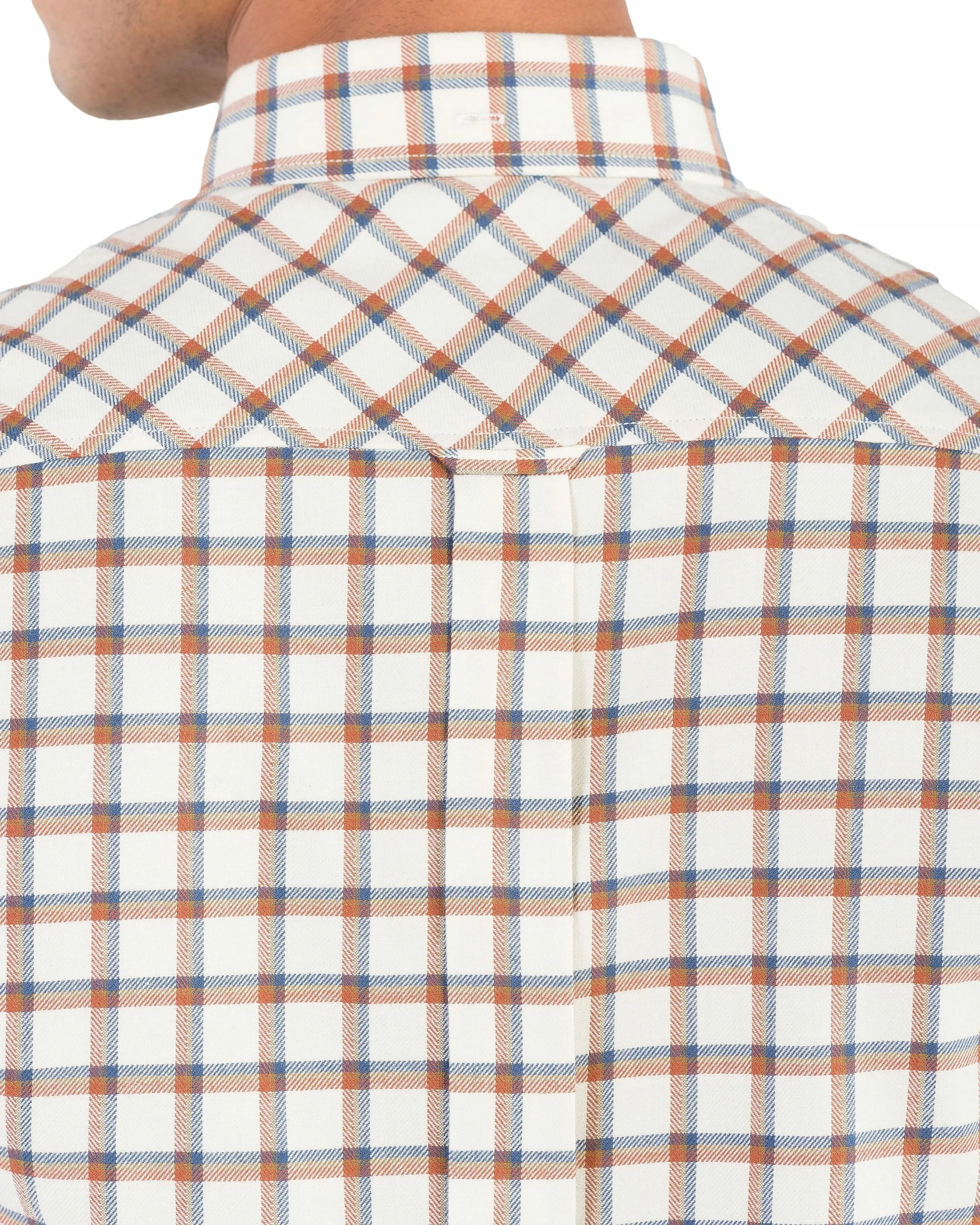 Long-Sleeve Reverse Twill Check Shirt - Beige 3 Long-Sleeve Reverse Twill Check Shirt - Beige - Image 3