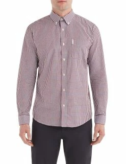 Long-Sleeve Classic Gingham Shirt - Sky