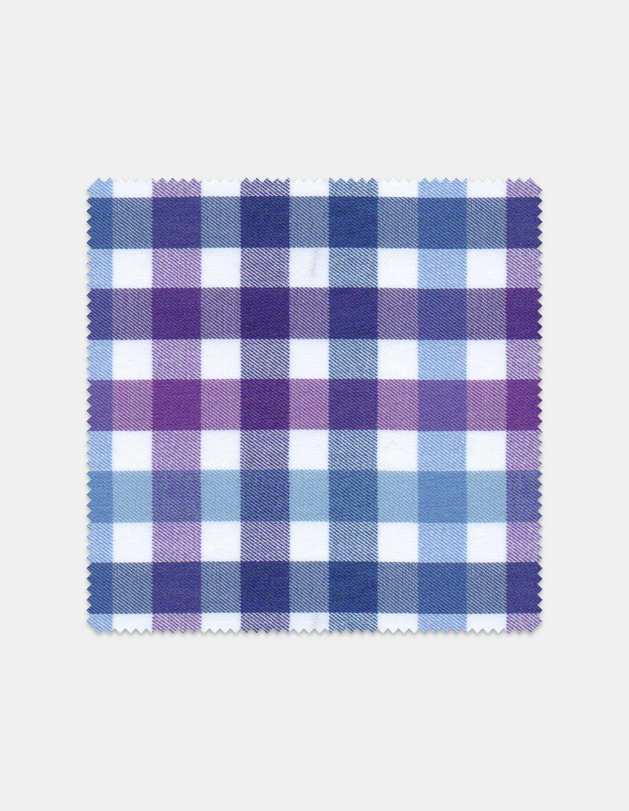 Custom Performance Gingham Shirt - Multi Blue & Purple 2 Custom Performance Gingham Shirt - Multi Blue & Purple - Image 2