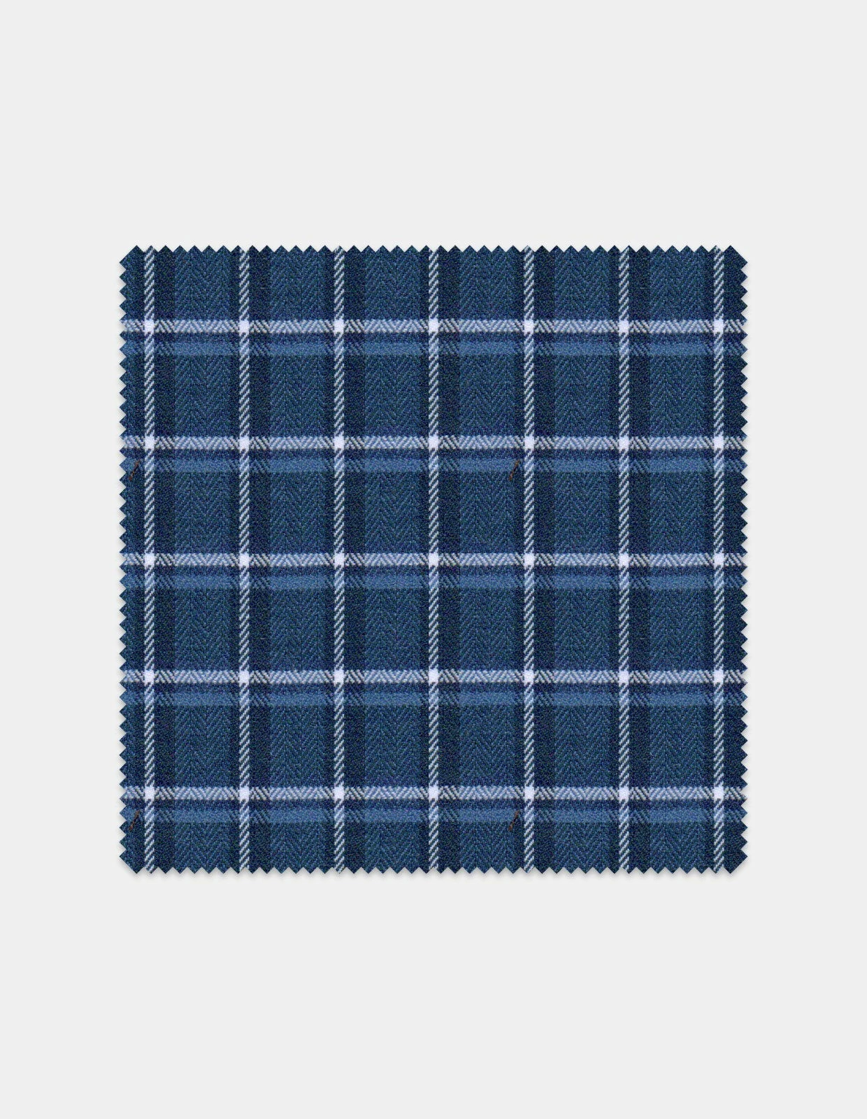 Custom Performance Shadow Plaid Herringbone Shirt - Navy 2 Custom Performance Shadow Plaid Herringbone Shirt - Navy - Image 2