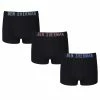 Berry Men's 3-Pack Fitted No-Fly Boxer-Briefs - Black