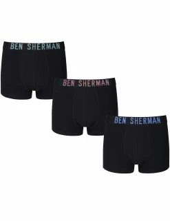 Berry Men's 3-Pack Fitted No-Fly Boxer-Briefs - Black