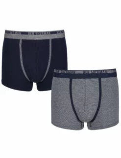 Isaiah Men's 2-Pack Fitted No-Fly Boxer-Briefs - Navy Stripe