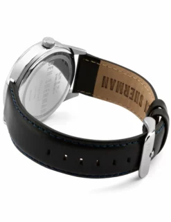 Men's Spitalfields Vinyl Geo Watch - Black/Navy/Silver 5 Men's Spitalfields Vinyl Geo Watch - Black/Navy/Silver -clothing Shop wb015ub mens spitalfields vinyl geo watch with black leather strap navy dial back