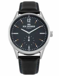Men's Spitalfields Vinyl Geo Watch - Black/Navy/Silver