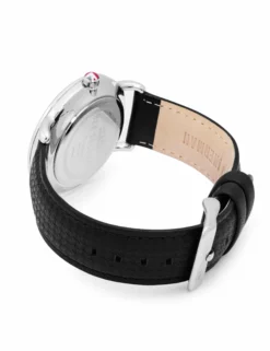 Men's Brighton Dogtooth Watch - Black/Grey/Silver -clothing Shop wb026b mens brighton dogtooth watch with black leather strap grey sunray dial back