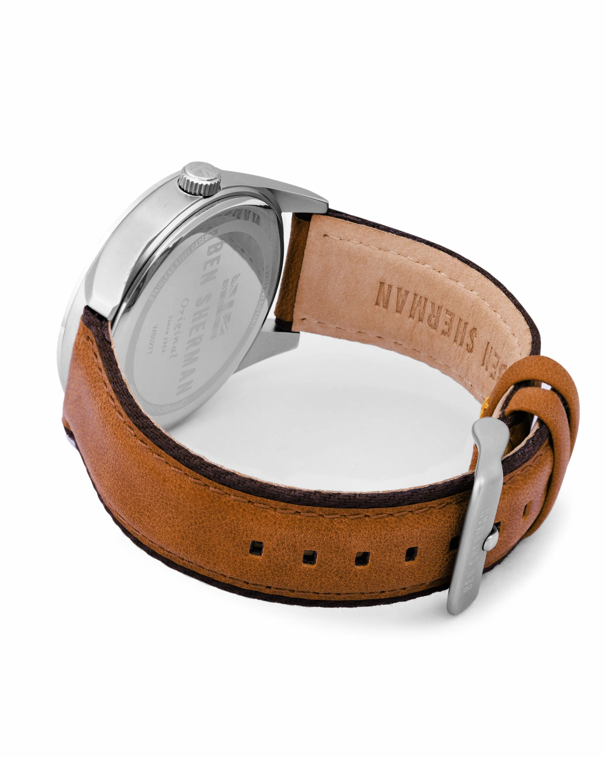Men's Spitalfields Outdoor Watch - Tan/White/Silver 3 Men's Spitalfields Outdoor Watch - Tan/White/Silver - Image 3