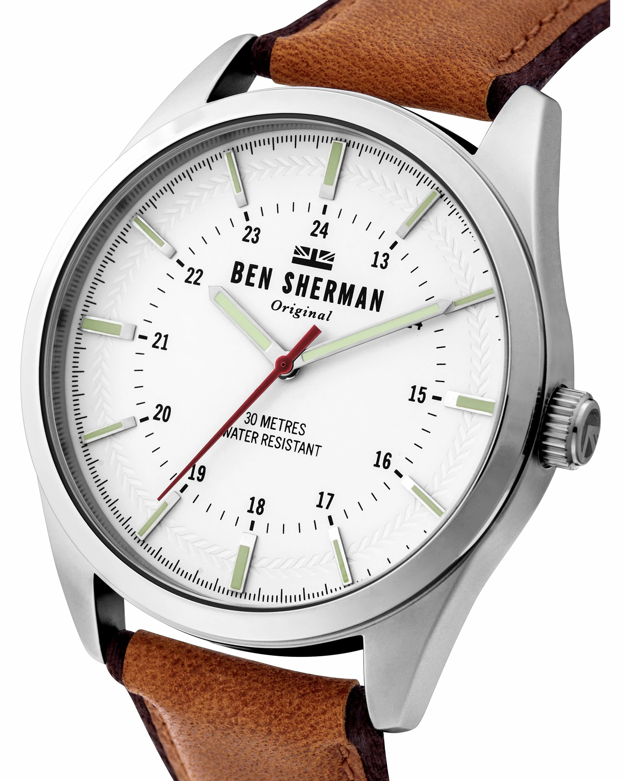 Men's Spitalfields Outdoor Watch - Tan/White/Silver 2 Men's Spitalfields Outdoor Watch - Tan/White/Silver - Image 2