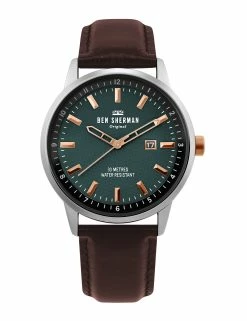 Men's Daltrey Professional Watch - Brown/Green/Silver