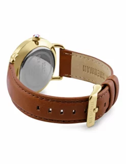 Men's Brighton City Watch - Brown/White/Gold -clothing Shop wb033 tg brighton city watch brown white gold back
