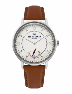 Men's Portobello Heritage Watch - Brown/Off-White/Silver