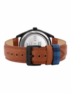 Men's Carnaby Check Watch - Tan/Black/Black -clothing Shop wb040 tb carnaby check watch tan black black back