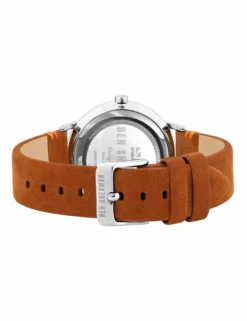 Men's Portobello City Watch - Tan/White/Silver -clothing Shop wb043 t portobello city watch tan white silver back