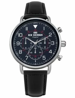 Men's Portobello Military Watch - Black/Matte Blue/Silver