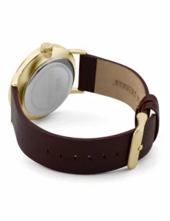 Men's Big Portobello Herringbone Watch - Black/Mulberry/Rose Gold -clothing Shop wb070rb mens big portobello herringbone watch with black mulberry strap mulberry dial back