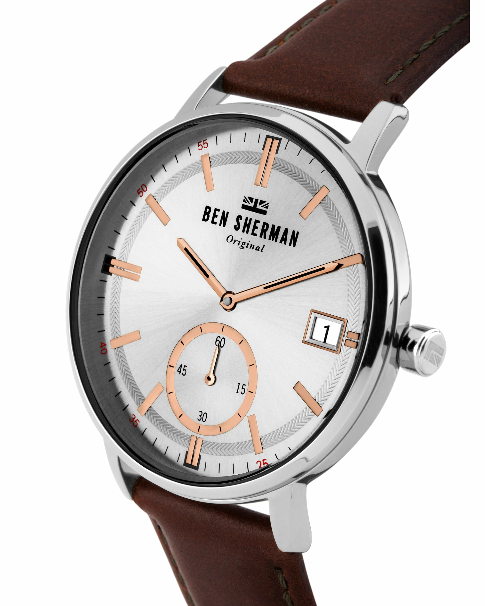 Men's Portobello Professional Watch - Brown/Silver/Silver 2 Men's Portobello Professional Watch - Brown/Silver/Silver - Image 2